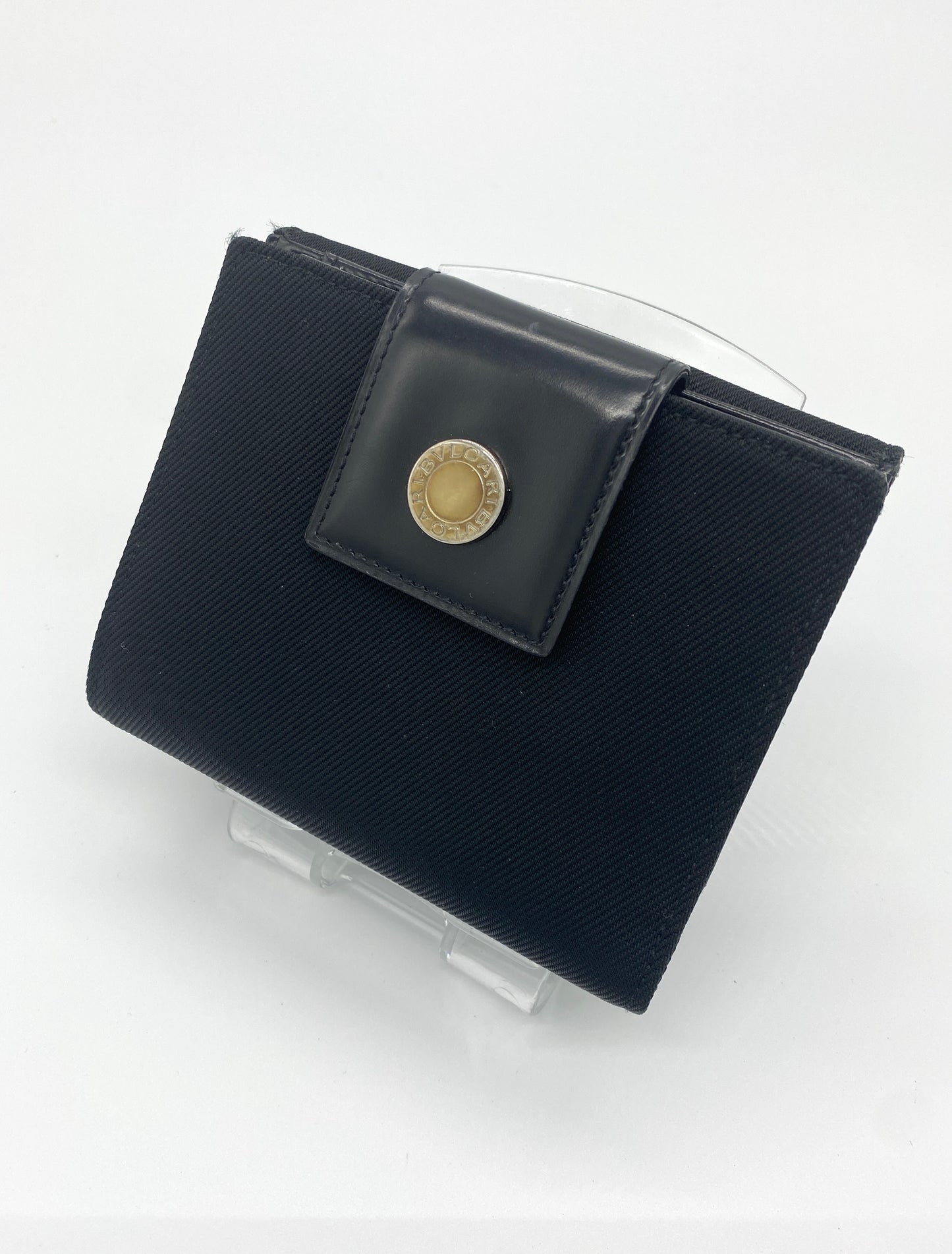 BVLGARI Folding Wallet Classico Canvas Authentic AA656