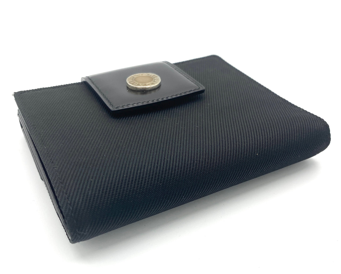 BVLGARI Folding Wallet Classico Canvas Authentic AA656