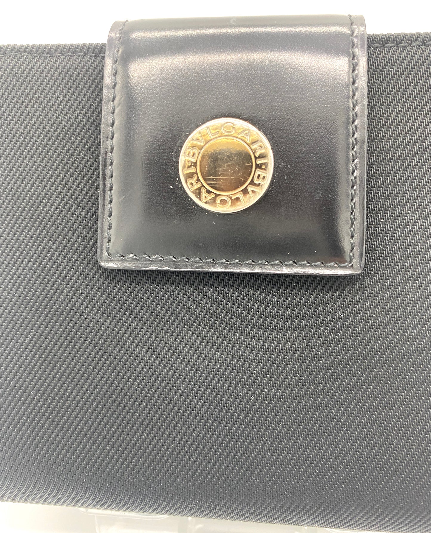 BVLGARI Folding Wallet Classico Canvas Authentic AA656