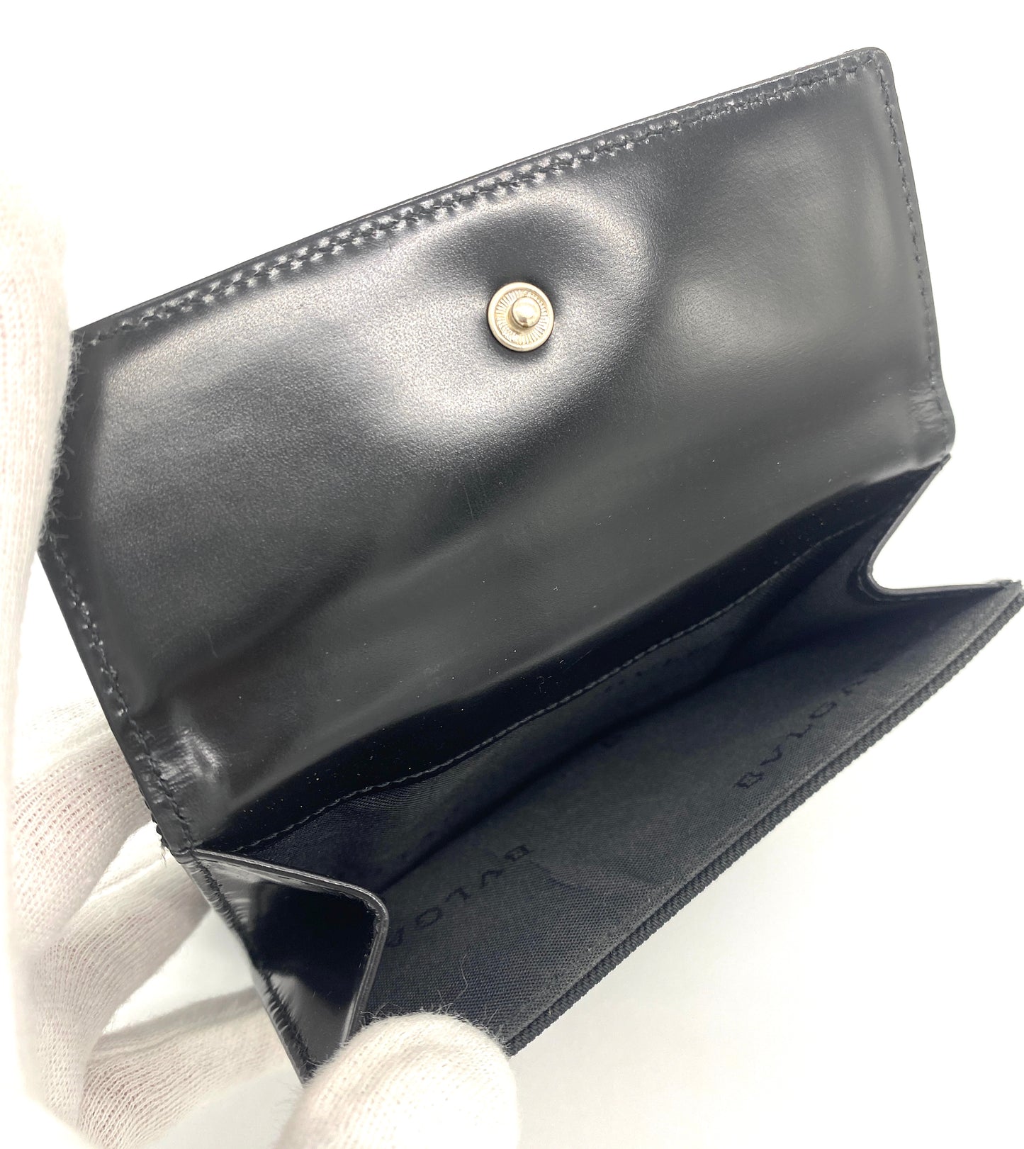 BVLGARI Folding Wallet Classico Canvas Authentic AA656