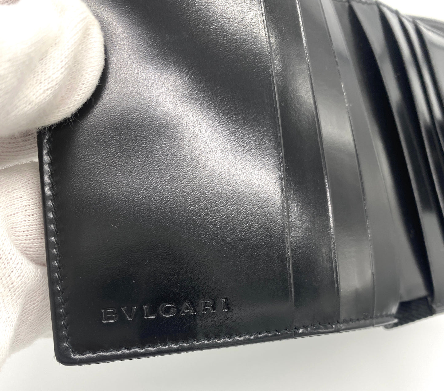 BVLGARI Folding Wallet Classico Canvas Authentic AA656