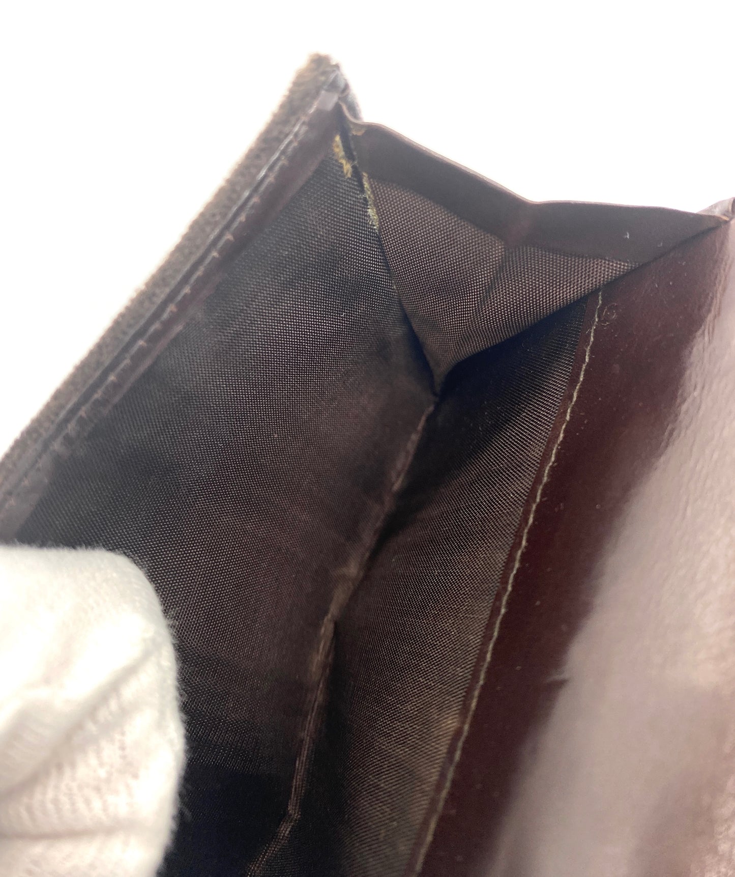 PRADA Folding Wallet Leather x Suede Authentic AA655