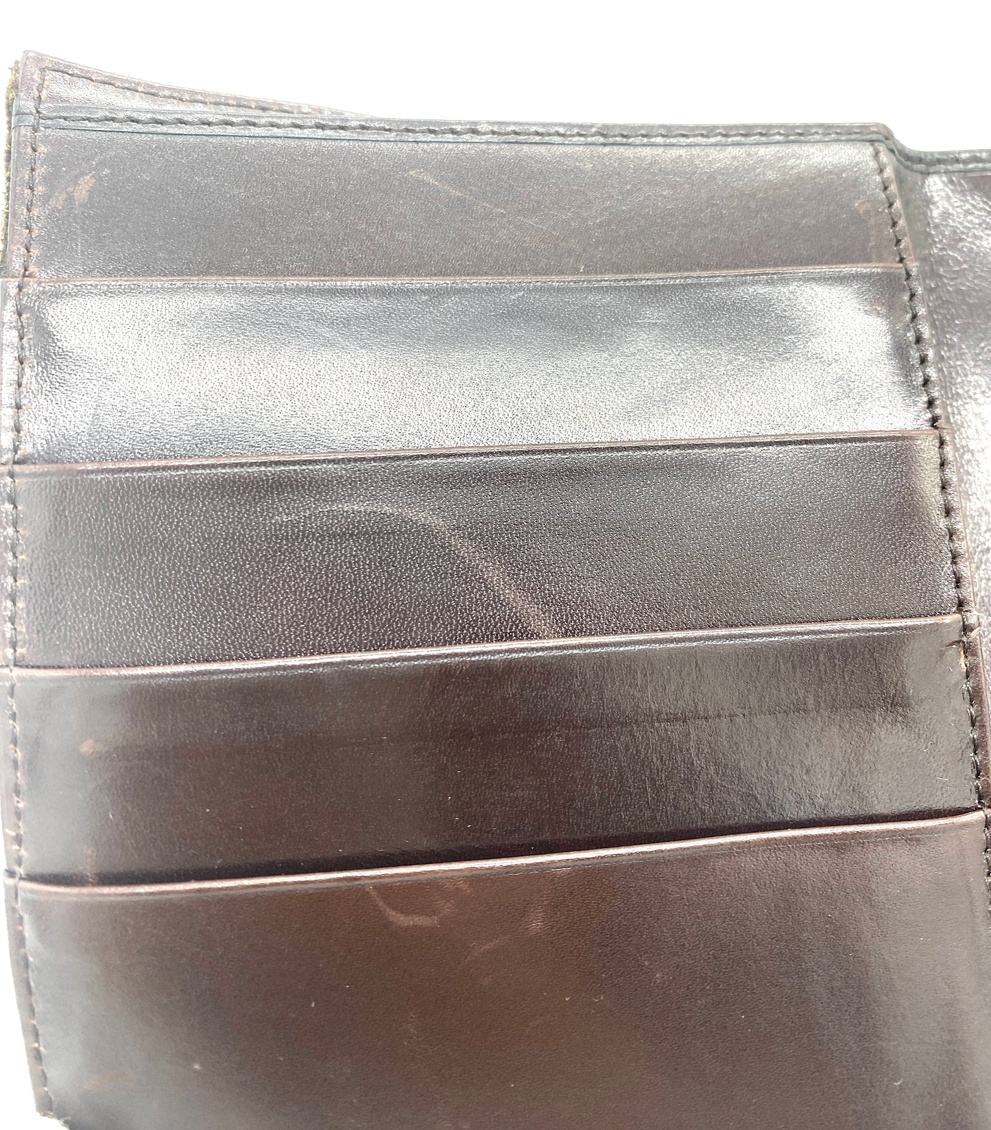 PRADA Folding Wallet Leather x Suede Authentic AA655