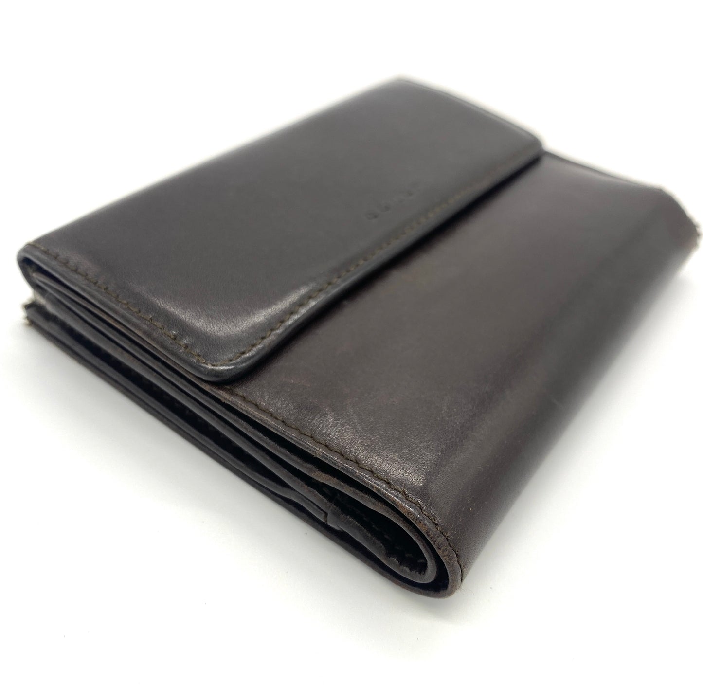 COACH Purse Tri-fold Wallet Brown Authentic AA671