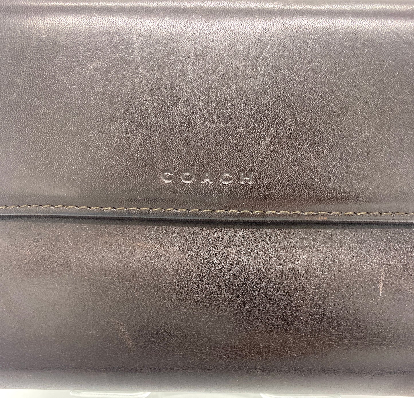 COACH Purse Tri-fold Wallet Brown Authentic AA671