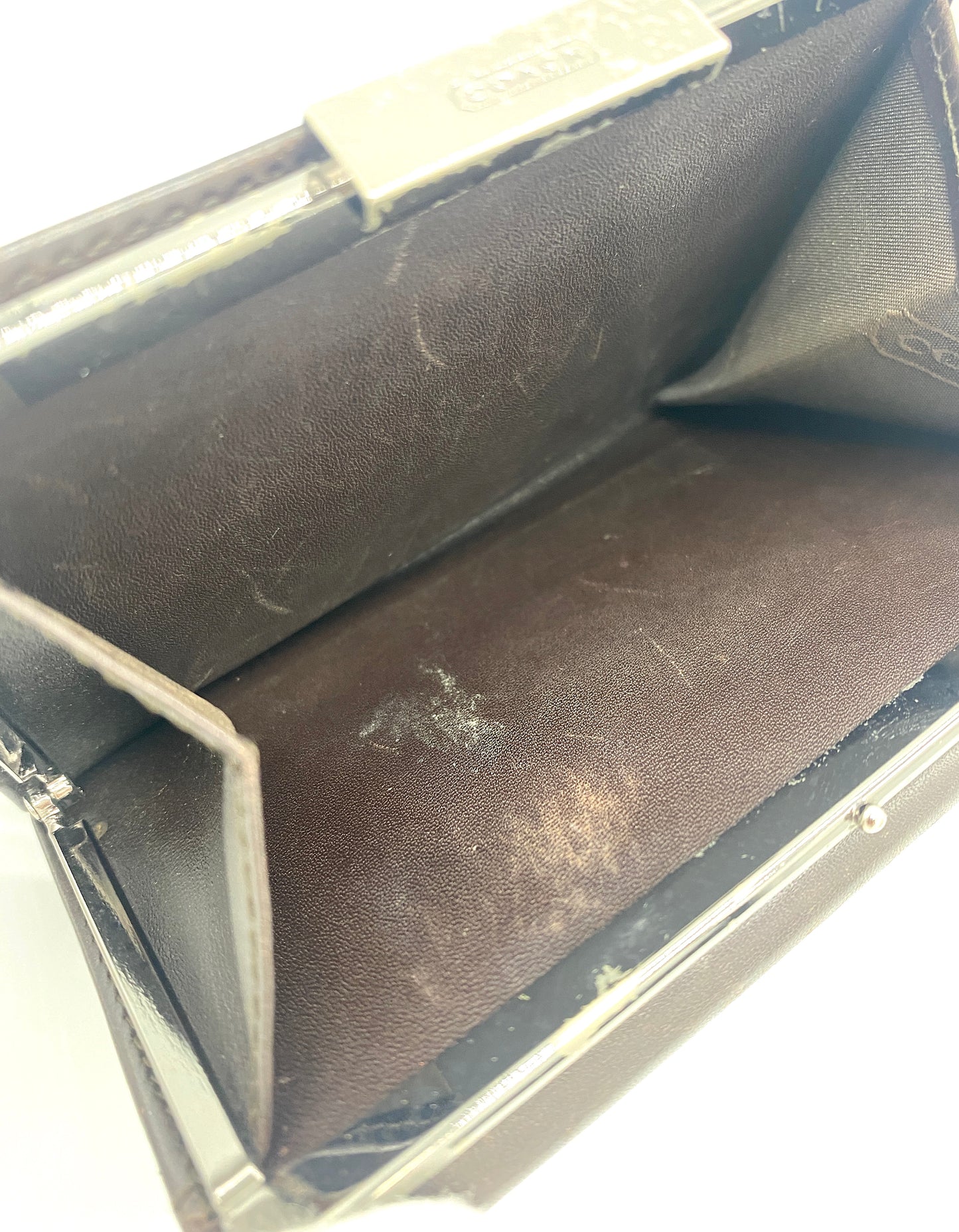 COACH Purse Tri-fold Wallet Brown Authentic AA671
