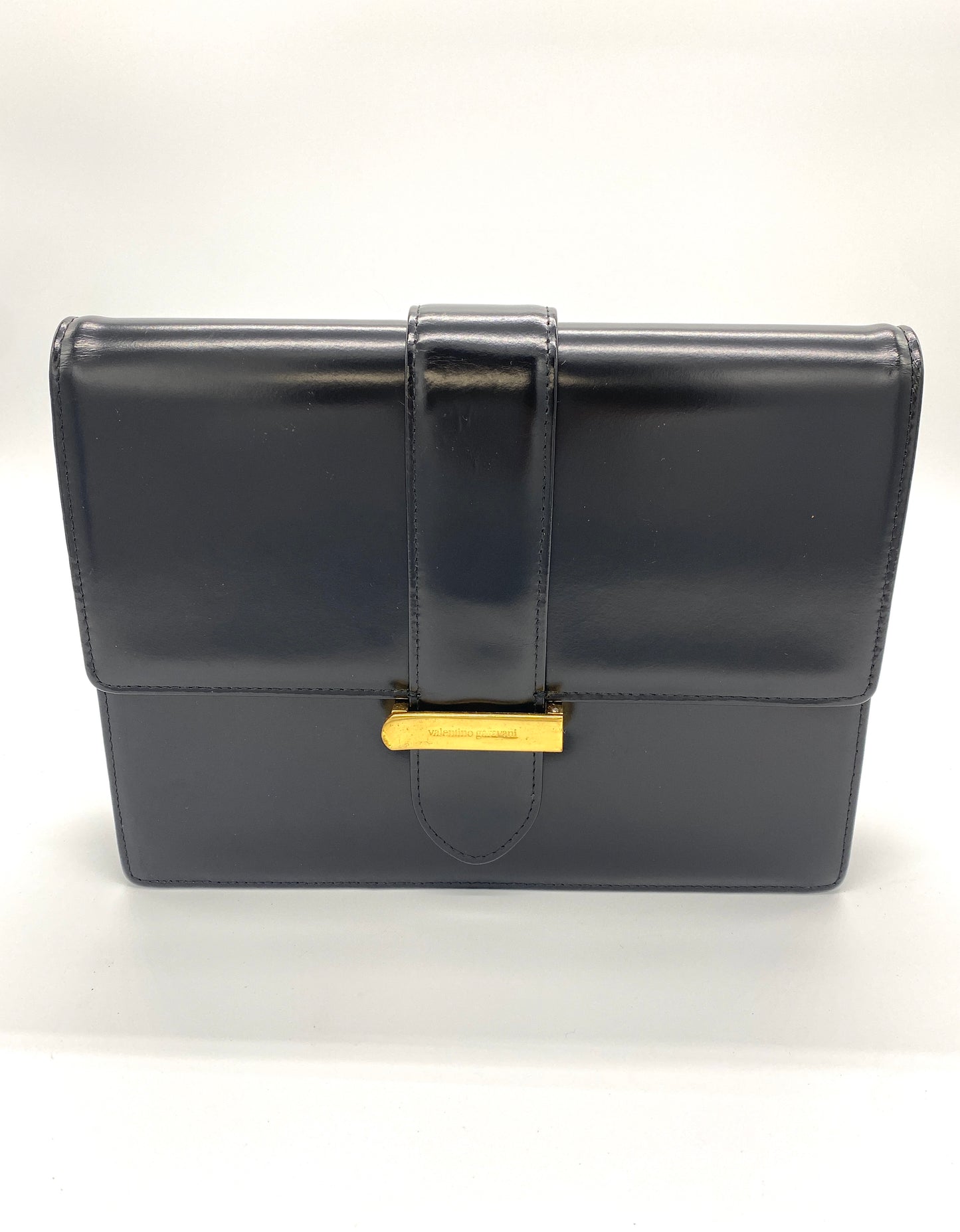VALENTINO Clutch Bag Vintage Metal Clasp Authentic AA669