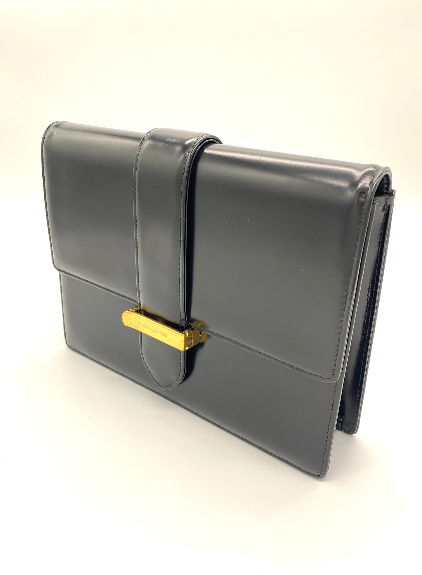 VALENTINO Clutch Bag Vintage Metal Clasp Authentic AA669