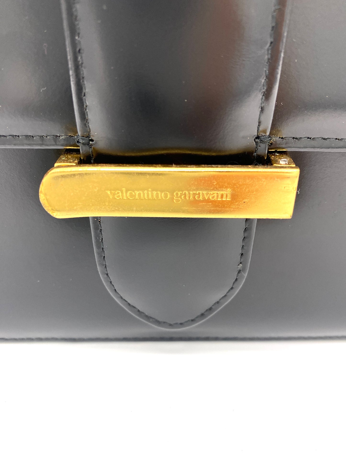 VALENTINO Clutch Bag Vintage Metal Clasp Authentic AA669