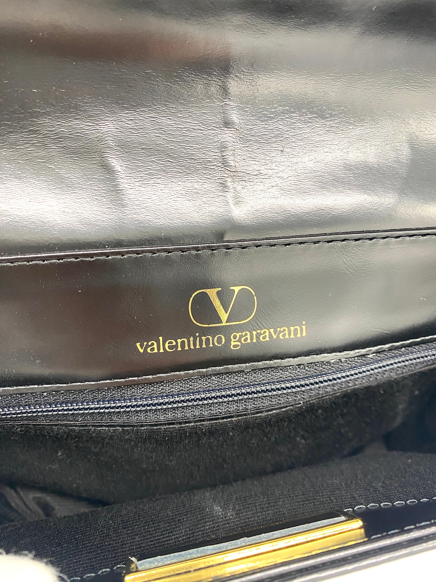 VALENTINO Clutch Bag Vintage Metal Clasp Authentic AA669