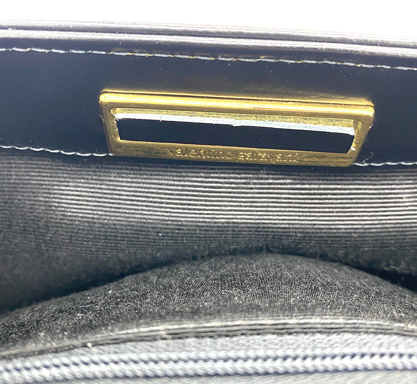 VALENTINO Clutch Bag Vintage Metal Clasp Authentic AA669