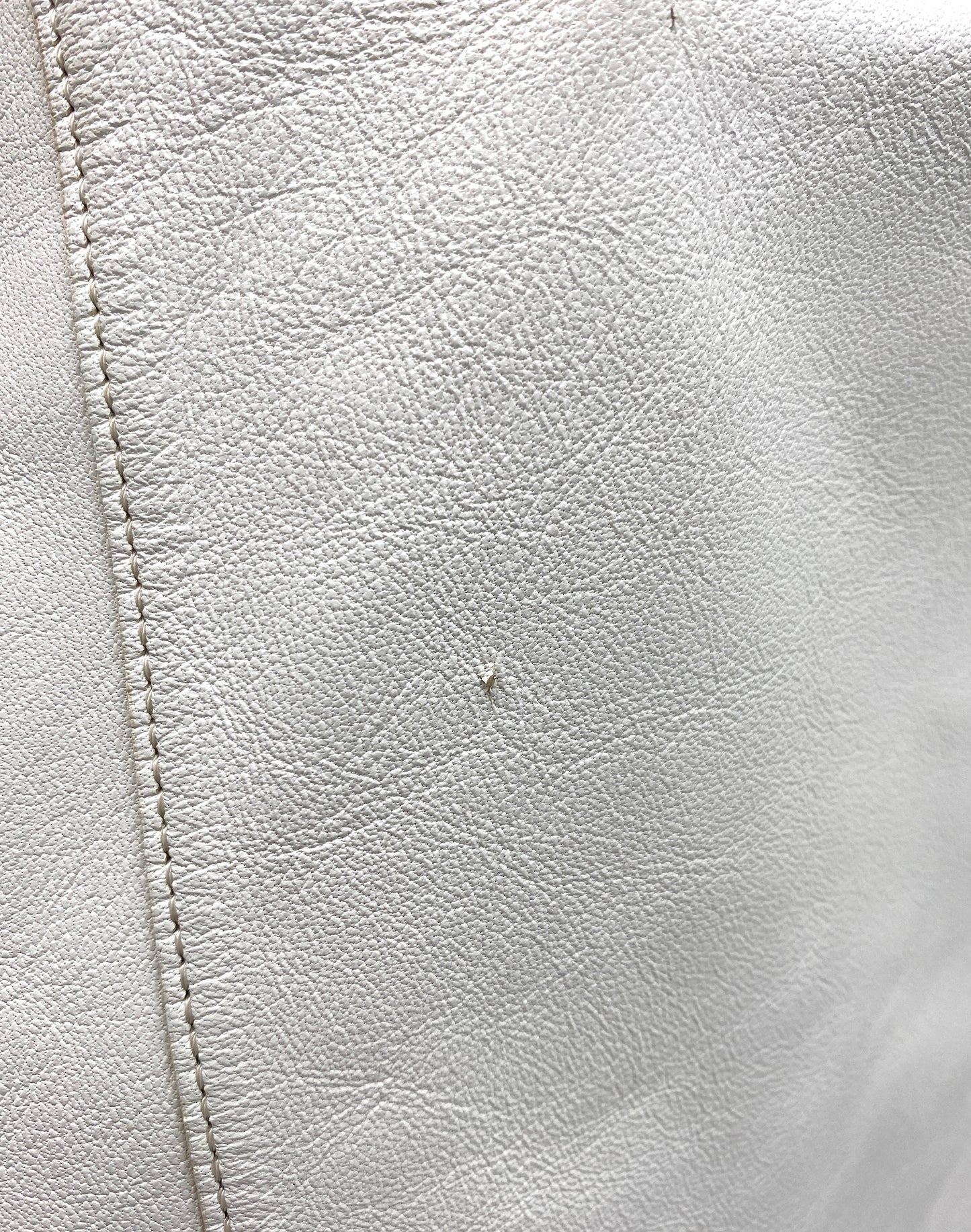 CELINE Horizontal Cabas Leather Tote Bag Gray Beige Authentic AA698