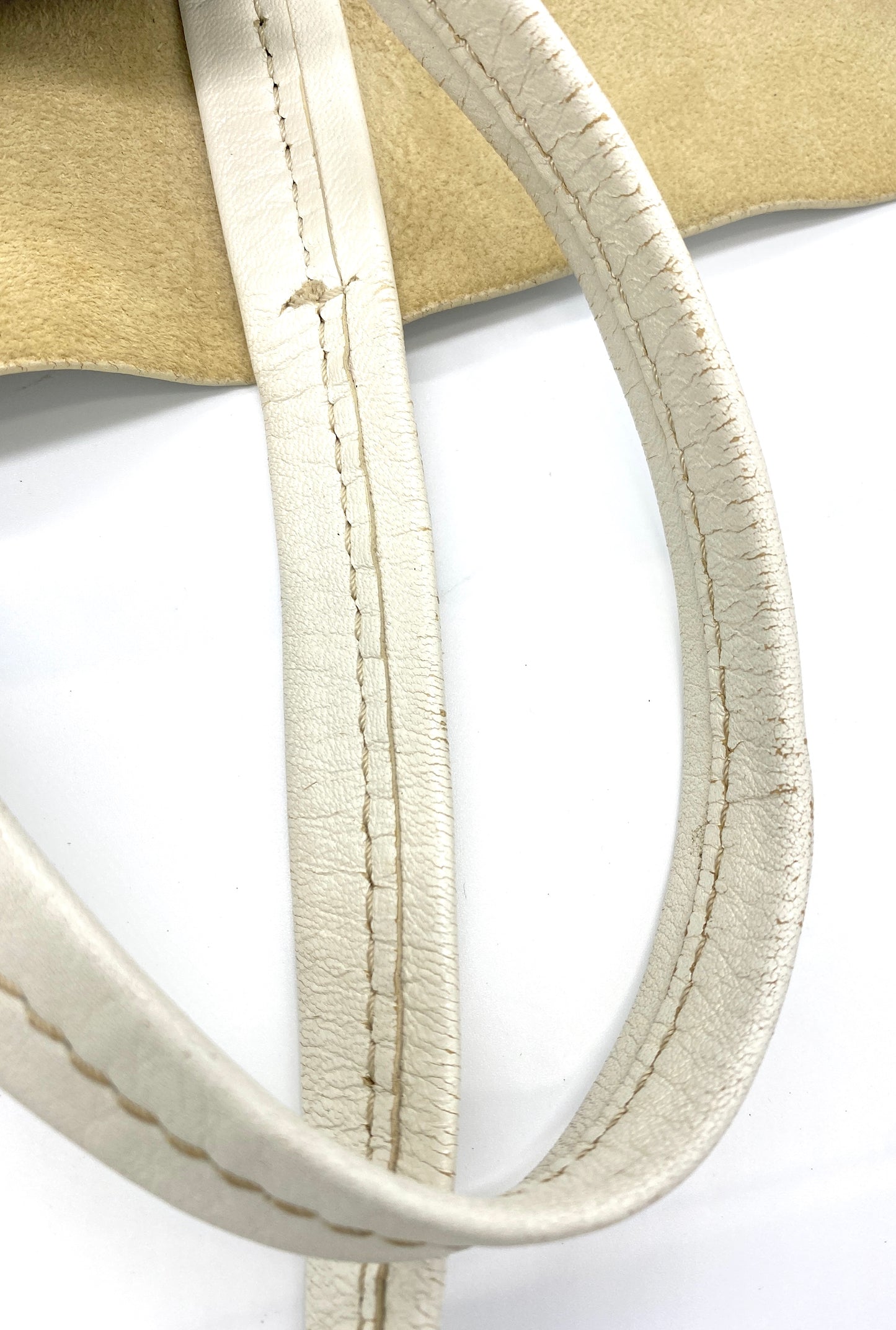 CELINE Horizontal Cabas Leather Tote Bag Gray Beige Authentic AA698