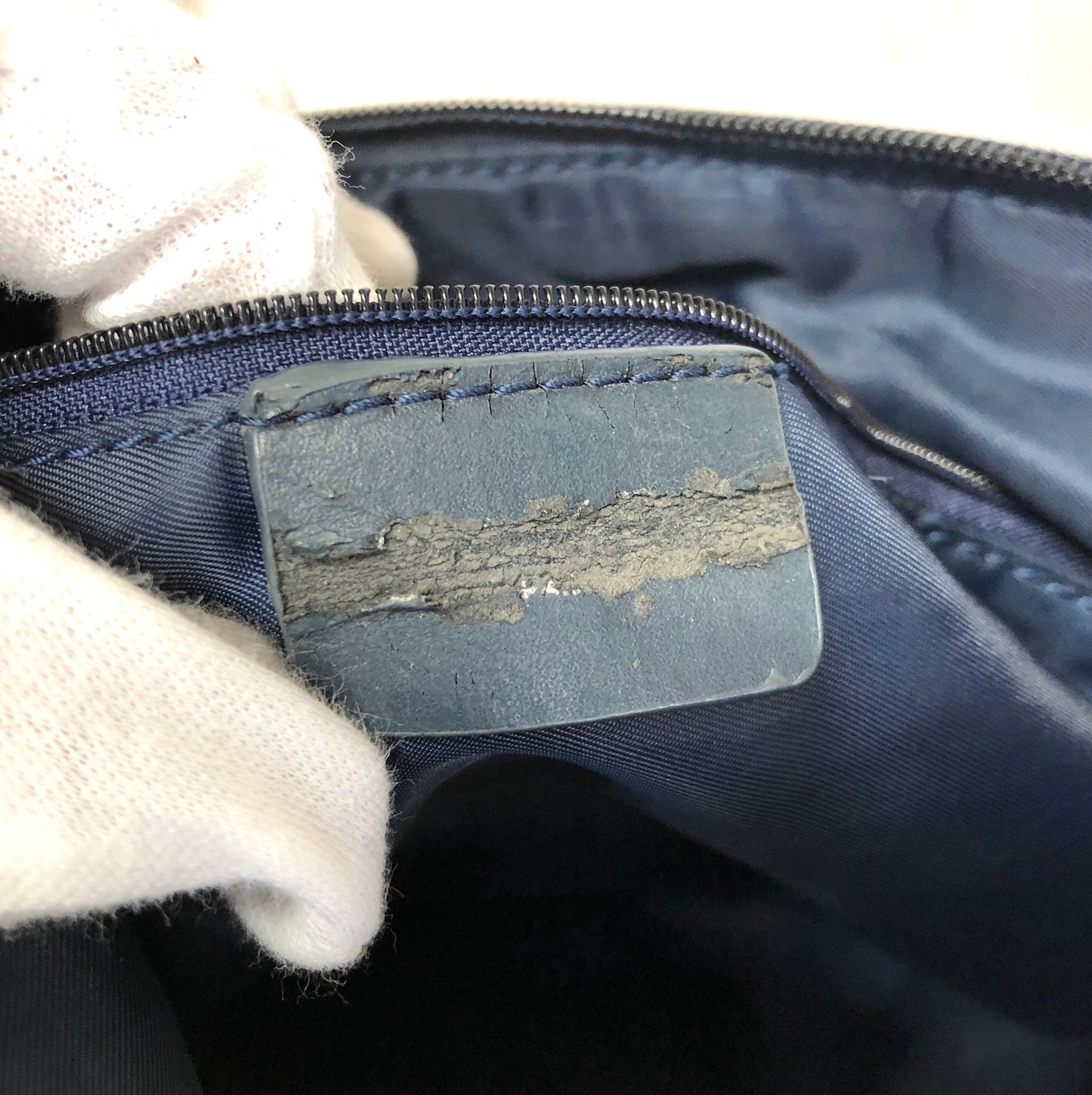 Dior Trotter Denim Shoulder bag Authentic AA358