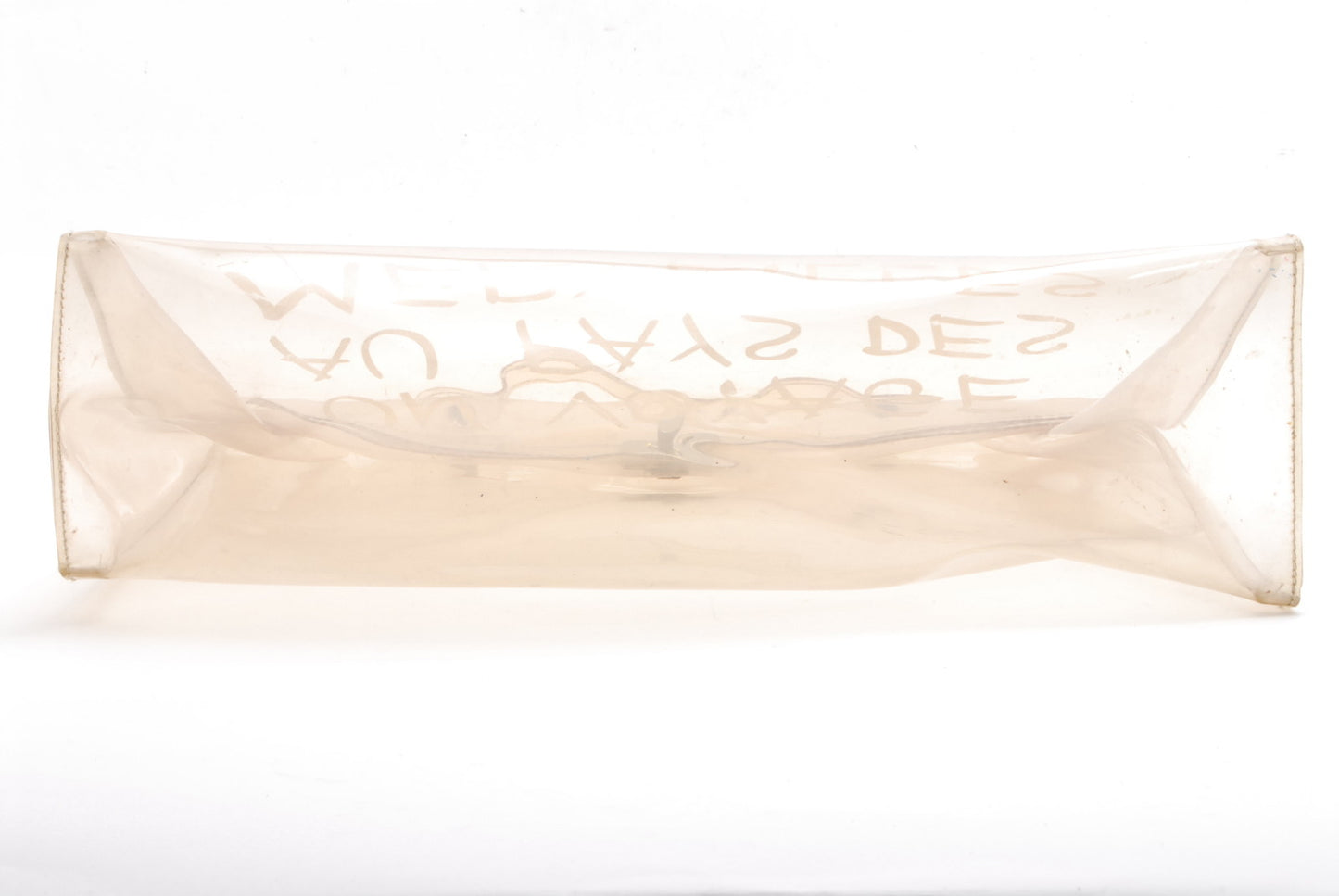 HERMES Vinyl Kelly hand bag clear Authentic A920