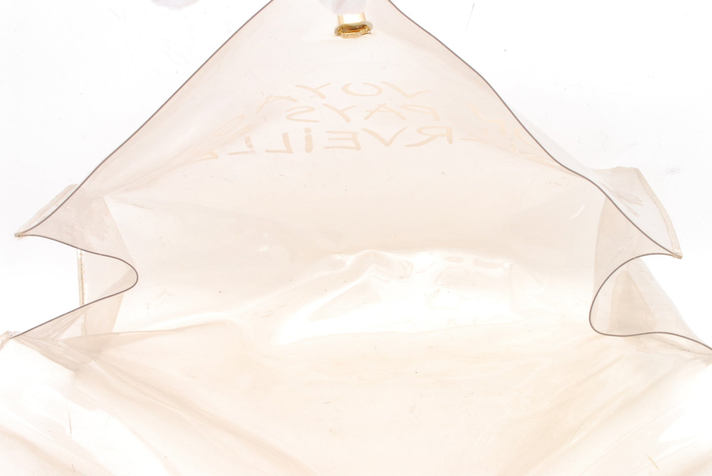 HERMES Vinyl Kelly hand bag clear Authentic A920