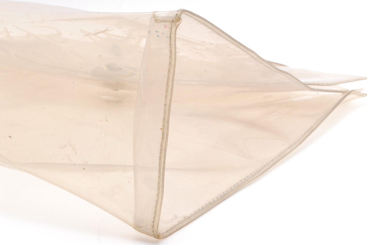 HERMES Vinyl Kelly hand bag clear Authentic A920