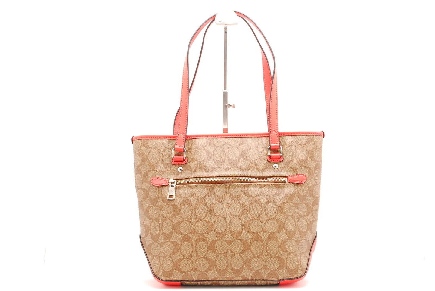 COACH Shoulder bag Signature beige x orange Authentic A951