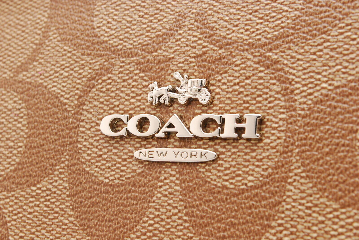 COACH Shoulder bag Signature beige x orange Authentic A951