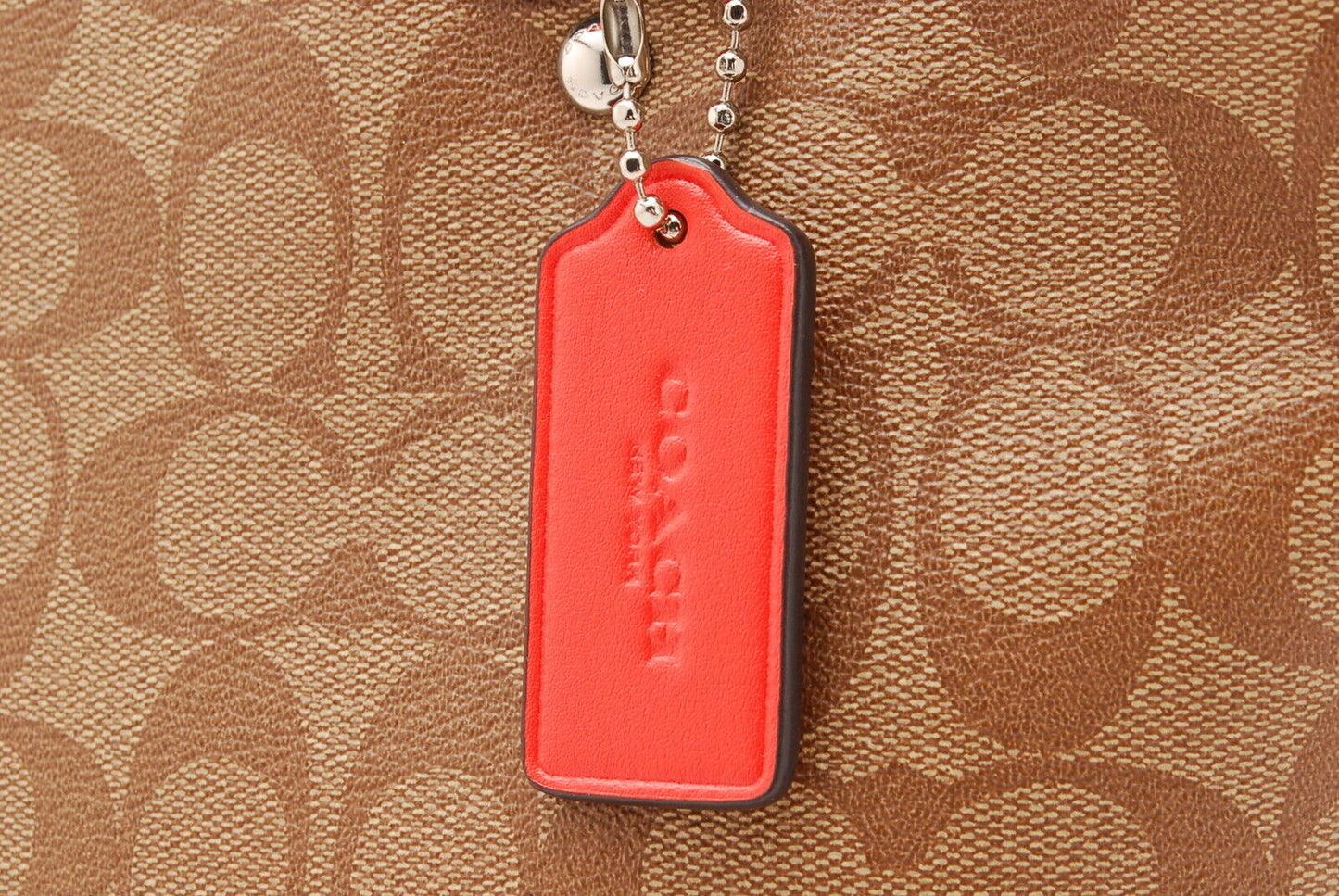 COACH Shoulder bag Signature beige x orange Authentic A951
