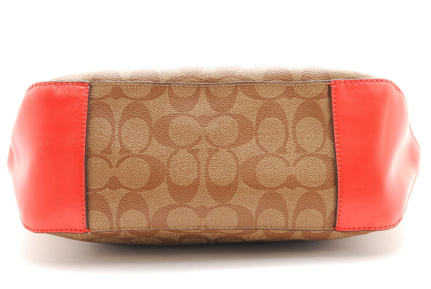 COACH Shoulder bag Signature beige x orange Authentic A951