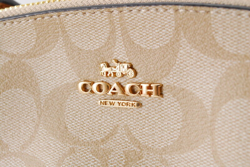 【Rank SA】Authentic Coach Leather 2way Handbag Light Beige From Japan A443