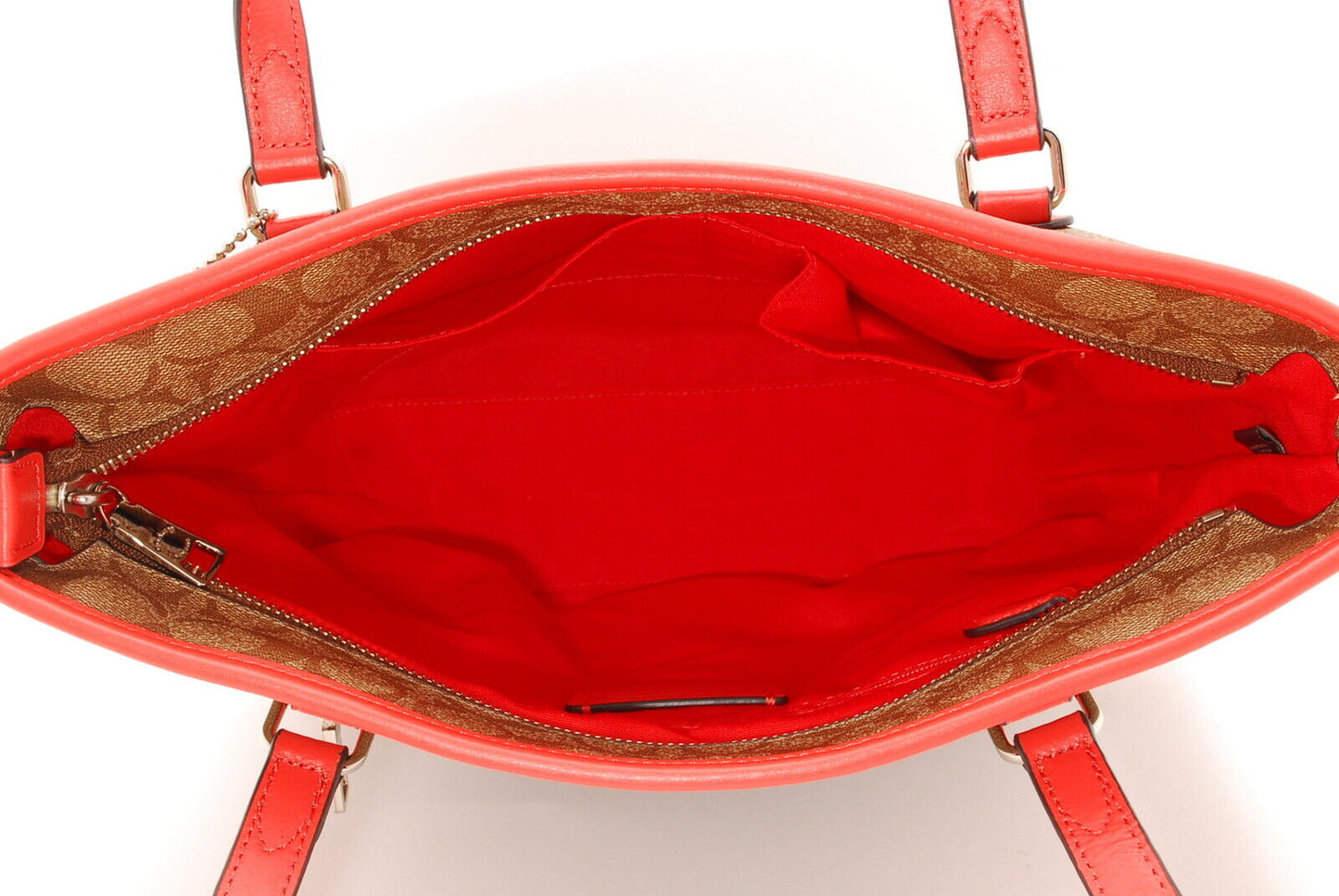 COACH Shoulder bag Signature beige x orange Authentic A951