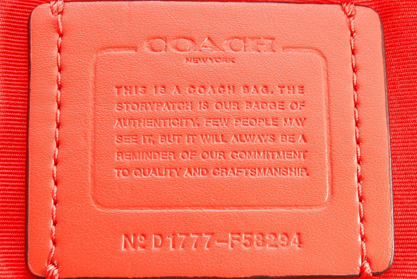 COACH Shoulder bag Signature beige x orange Authentic A951